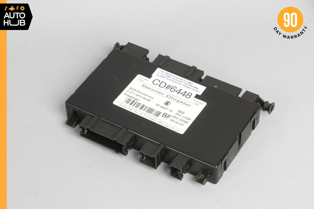 03-12 Mercedes W164 ML63 AMG E350 Front Right Seat Control Module 2118700085 OEM - photo 2