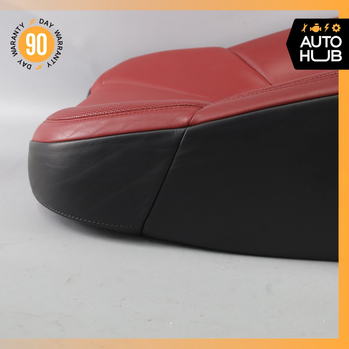 15-18 Porsche Macan 95B Front Left Side Seat Upper Cushion Leather Red OEM - photo 18