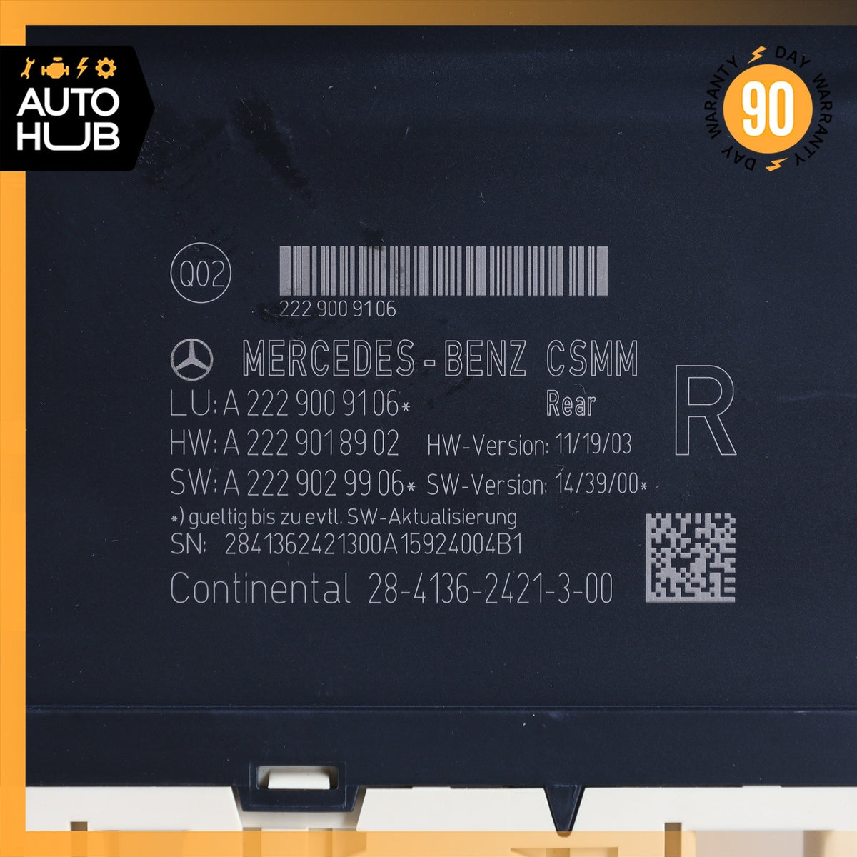 14-17 Mercedes W222 S550e S600 Rear Left or Right Seat Control Module OEM - photo 5
