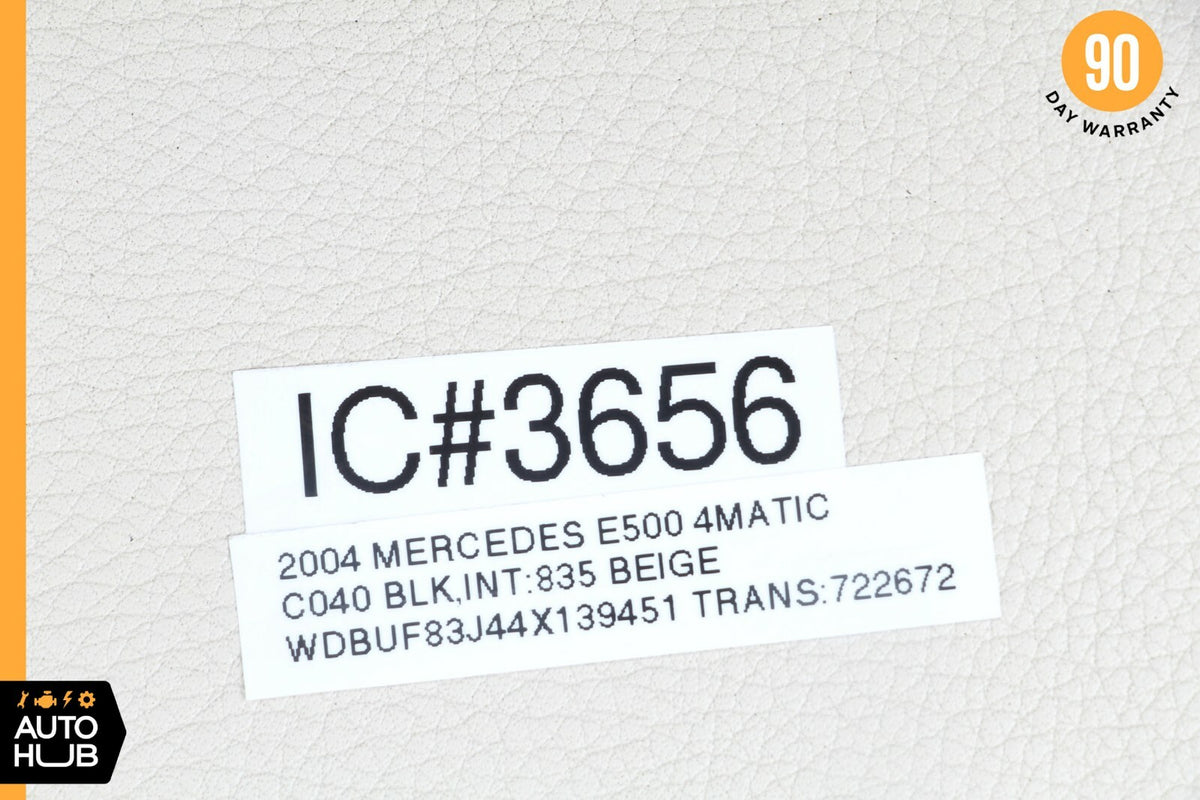 04-09 Mercedes W211 E500 E320 Rear Right Interior Side Trim Panel Beige OEM - photo 8