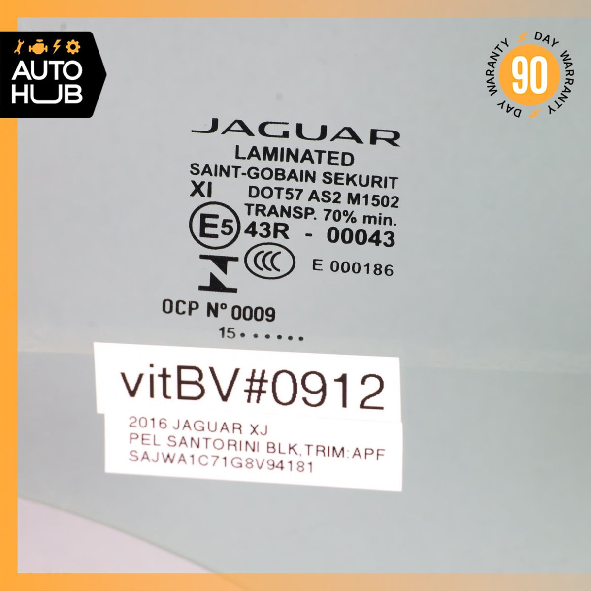 10-19 Jaguar X351 XJ XJR Rear Left Side Door Window Glass AW93F25713AD OEM 37k - photo 17