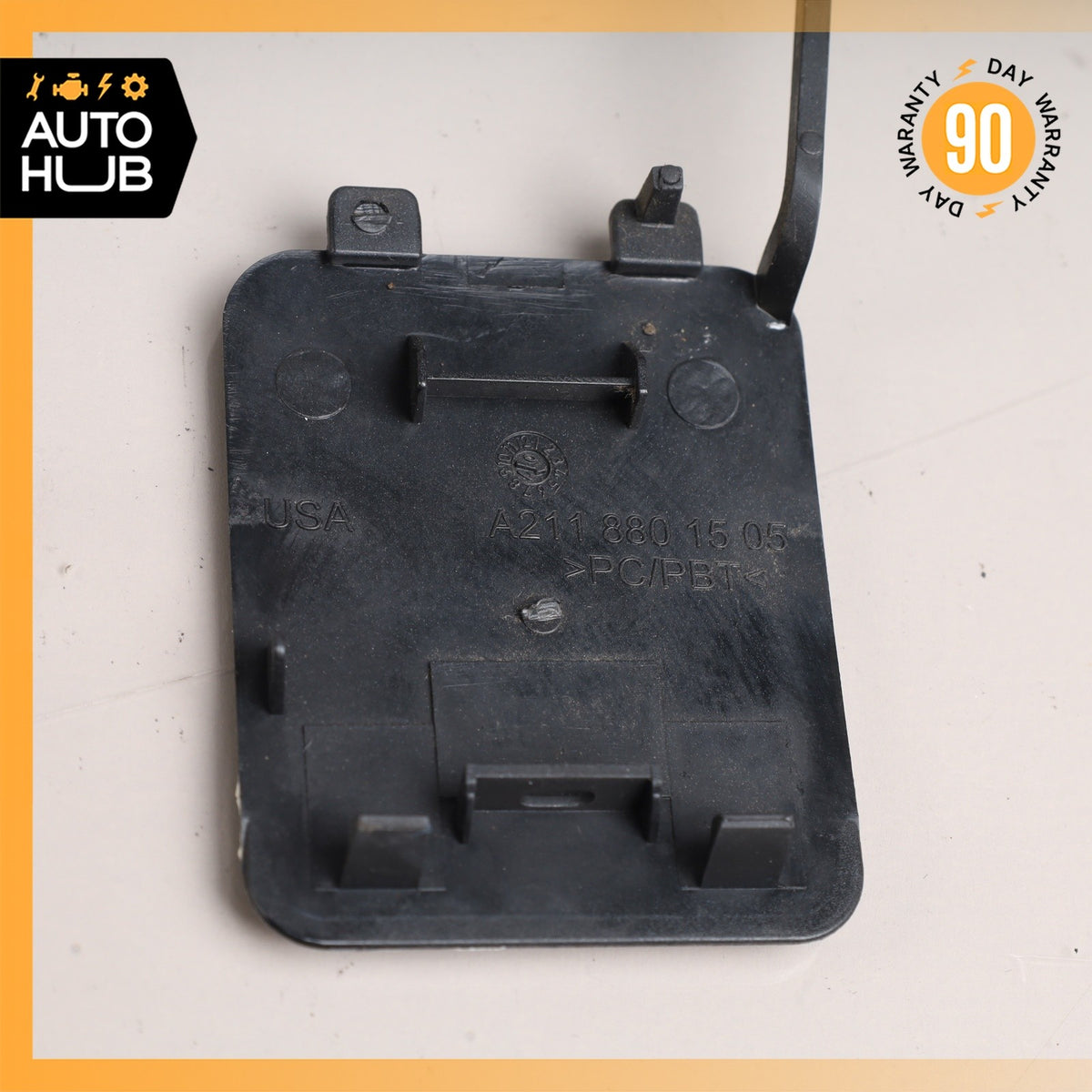 07-09 Mercedes W211 E350 E550 Base Rear Bumper Tow Hook Eye Cover 2118801505 OEM - photo 2