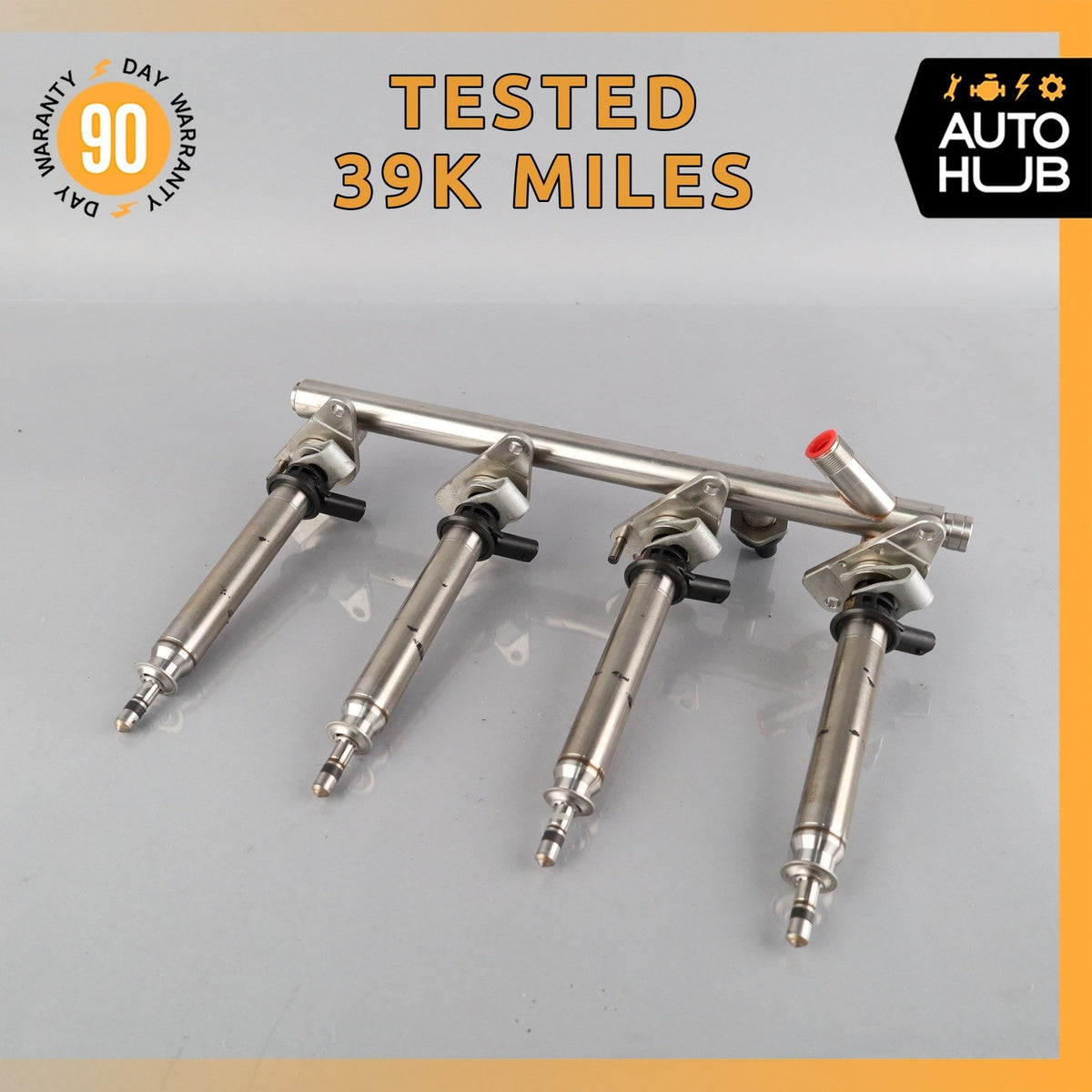 15-23 Mercedes W205 C63 AMG Right Side Fuel Rail Line w/ Injectors OEM 39k - photo 1