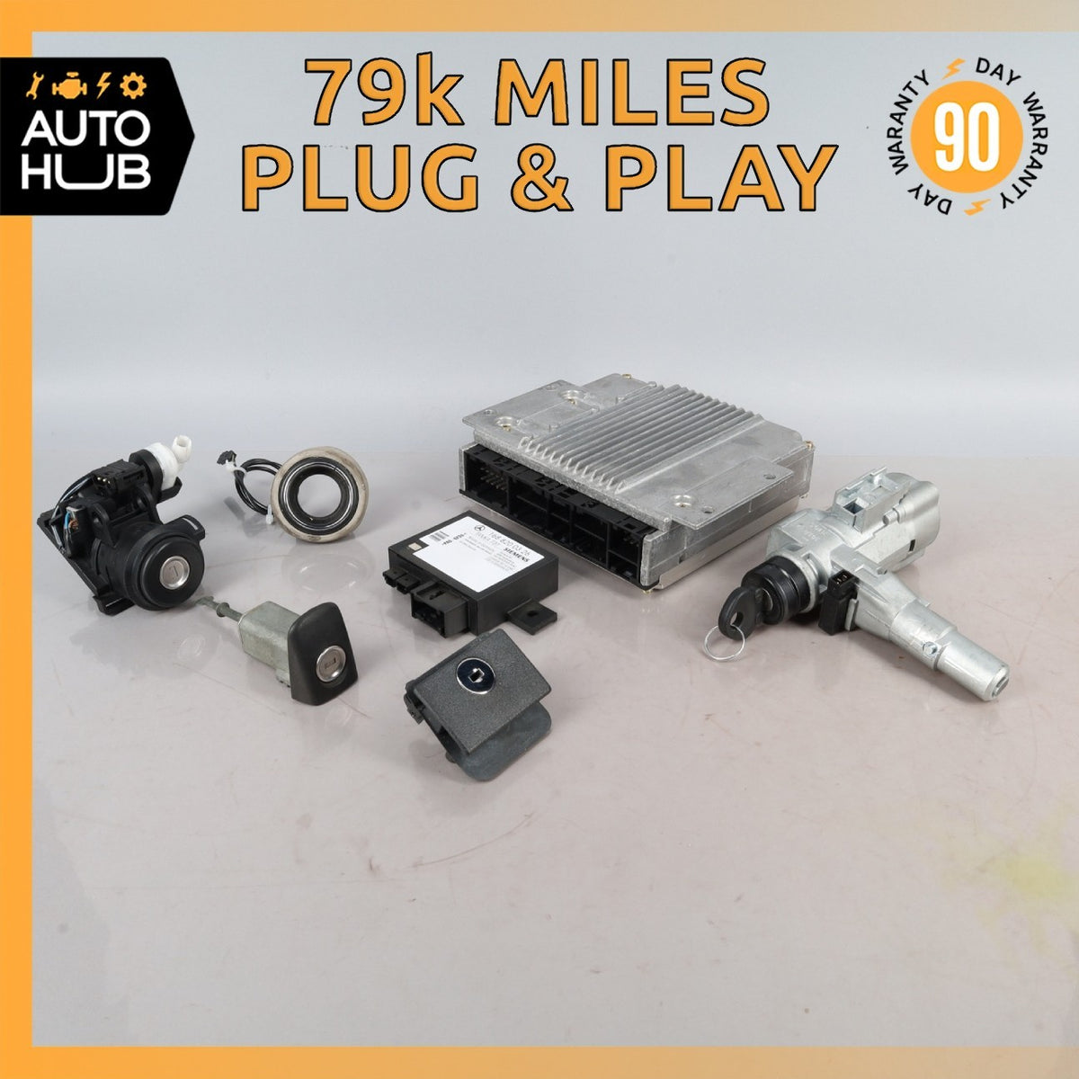 97-00 Mercedes R170 SLK230 Steering Ignition Switch Trunk Door Lock Set OEM 79k - photo 1