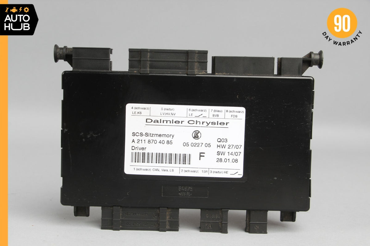 03-12 Mercedes W219 CLS550 GL450 E320 ML500 Seat Control Module Left Side OEM - photo 7