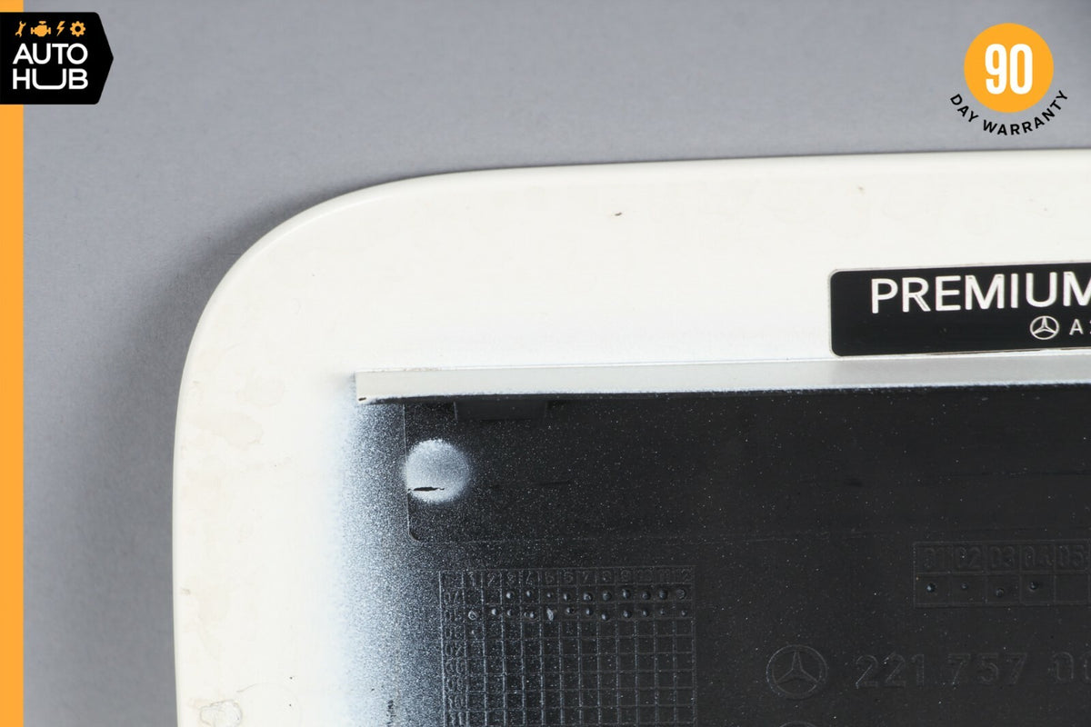 07-13 Mercedes W221 S550 S350 Fuel Door Lid Gas Tank Cover White 2217570006 OEM - photo 7