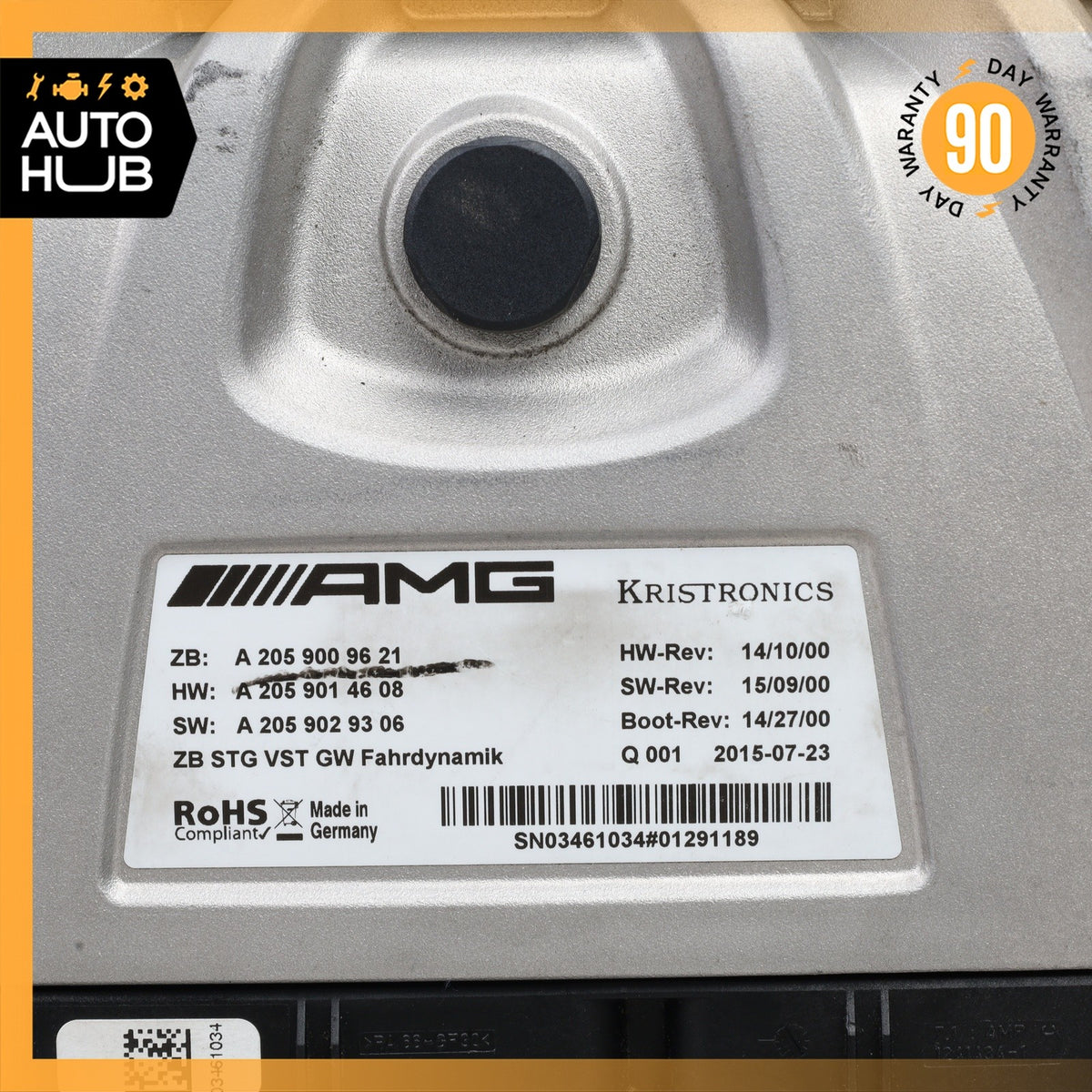 16-23 Mercedes W205 C63 AMG Dynamic Suspension Computer Control Module Unit OEM - photo 6