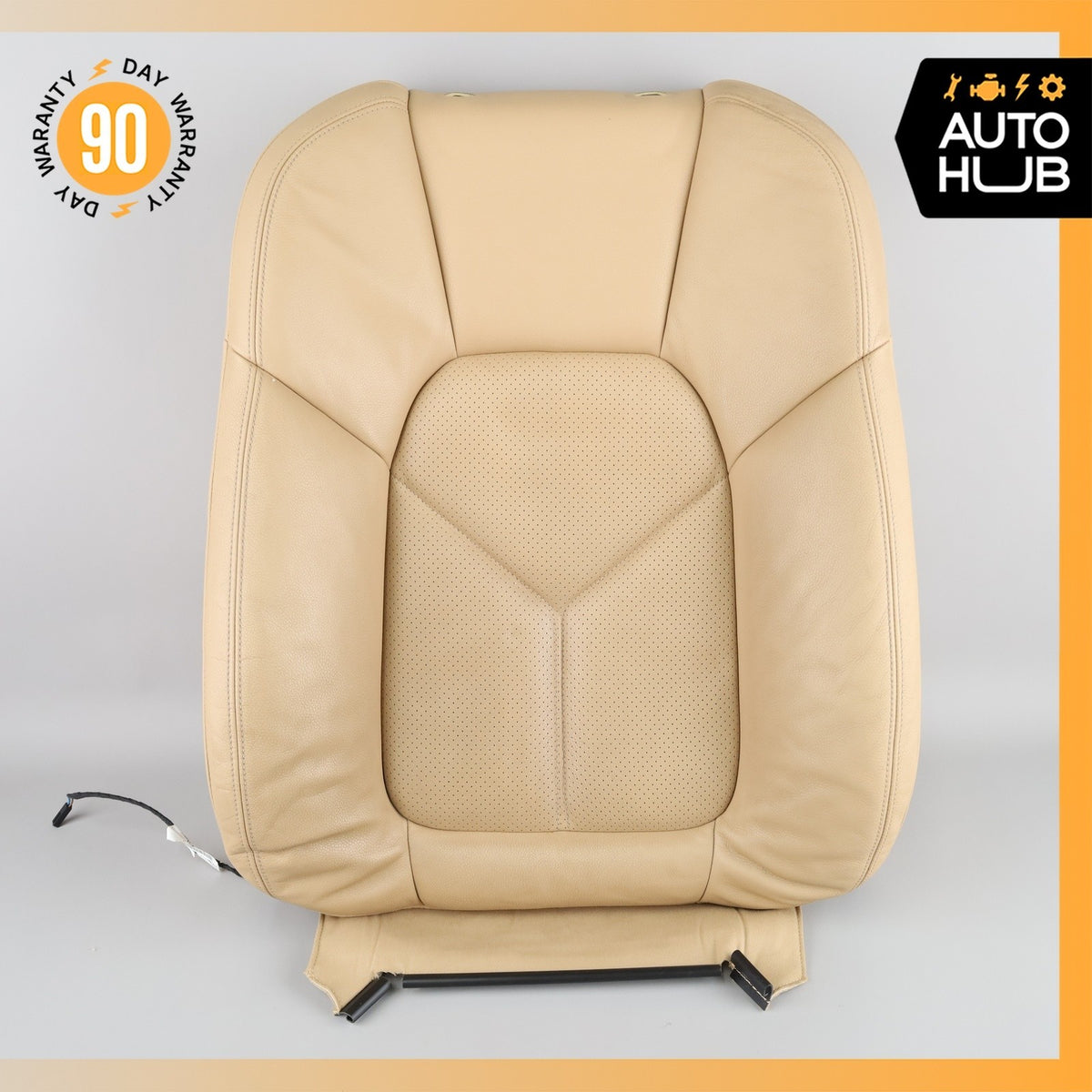 11-18 Porsche Cayenne 958 Front Right Side Seat Upper Cushion Beige OEM - photo 1