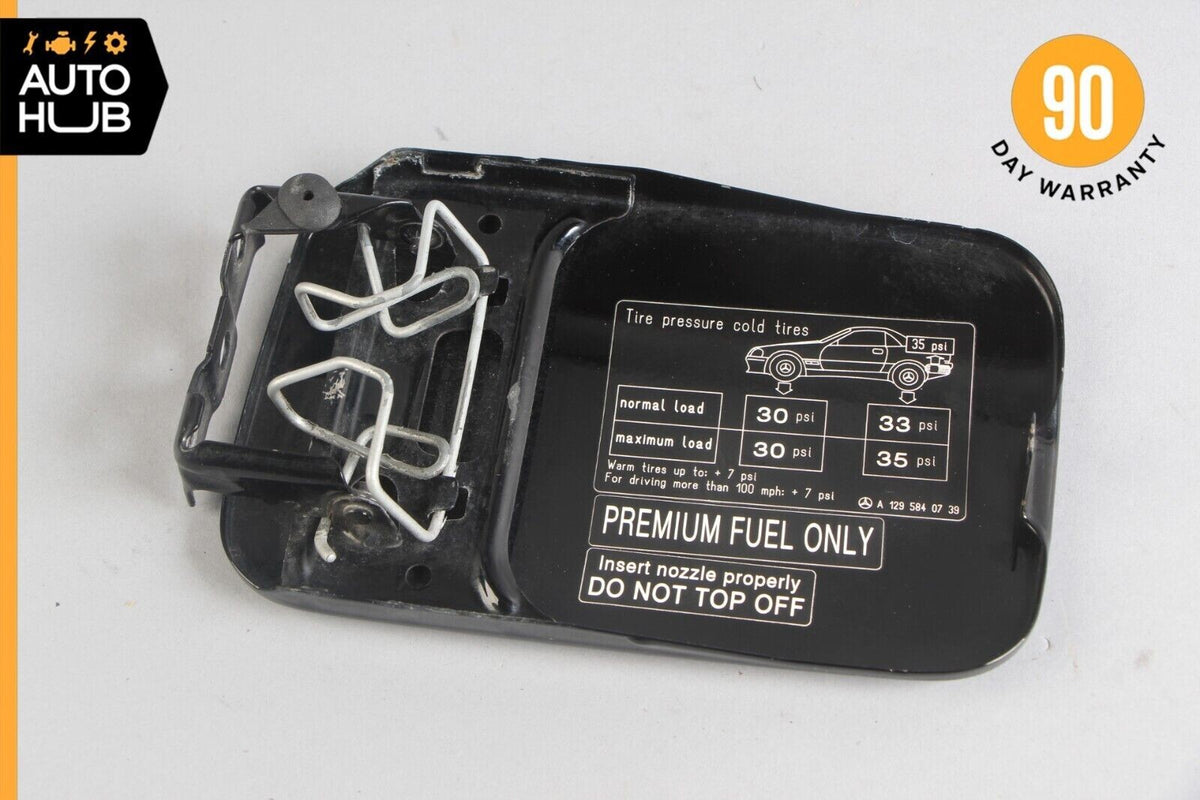 90-02 Mercedes R129 SL500 SL320 Fuel Gas Tank Door Lid Cover Black OEM - photo 6