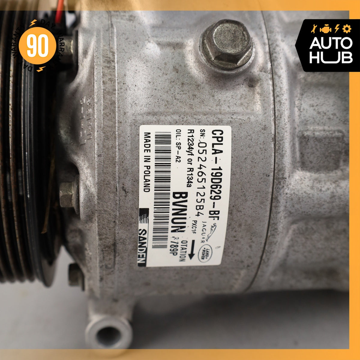 14-23 Jaguar X152 F-Type AC Air Conditioning Compressor Clutch OEM 79k - photo 14