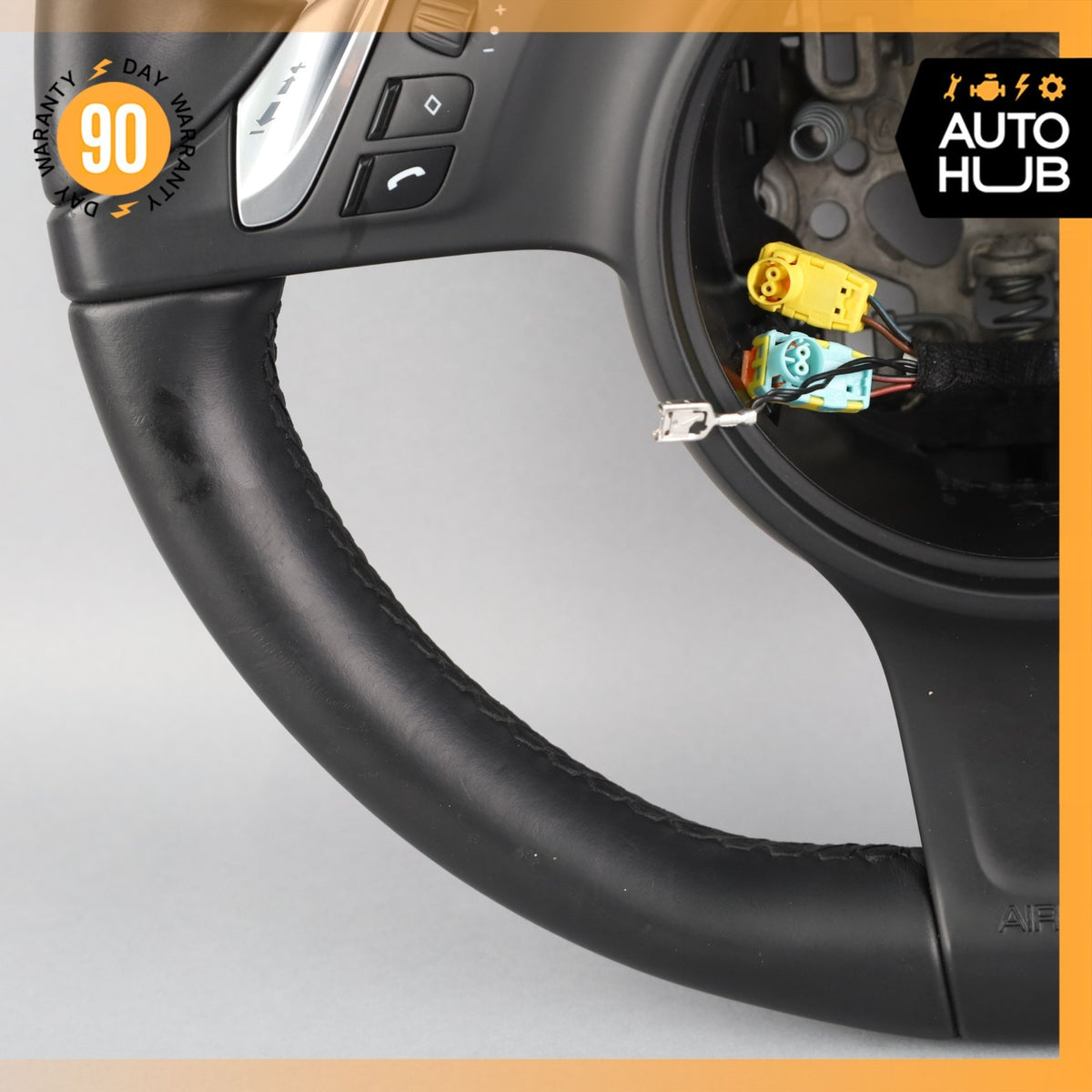 11-16 Porsche Panamera 970 / Cayenne Steering Wheel w/ Paddle Shifters Black OEM - photo 8