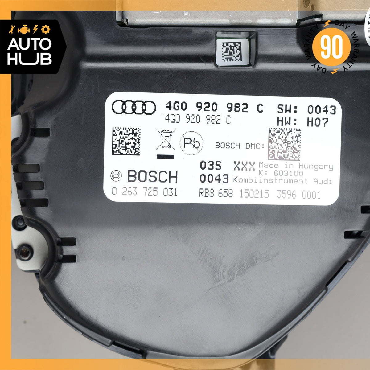 Audi C7 S6 Instrument Cluster Speedometer 4G0920982C OEM 58k - photo 16