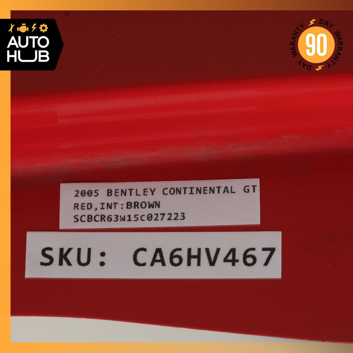 03-11 Bentley Continental GT GTC Right Passenger Side Fender Assembly Red OEM - photo 17