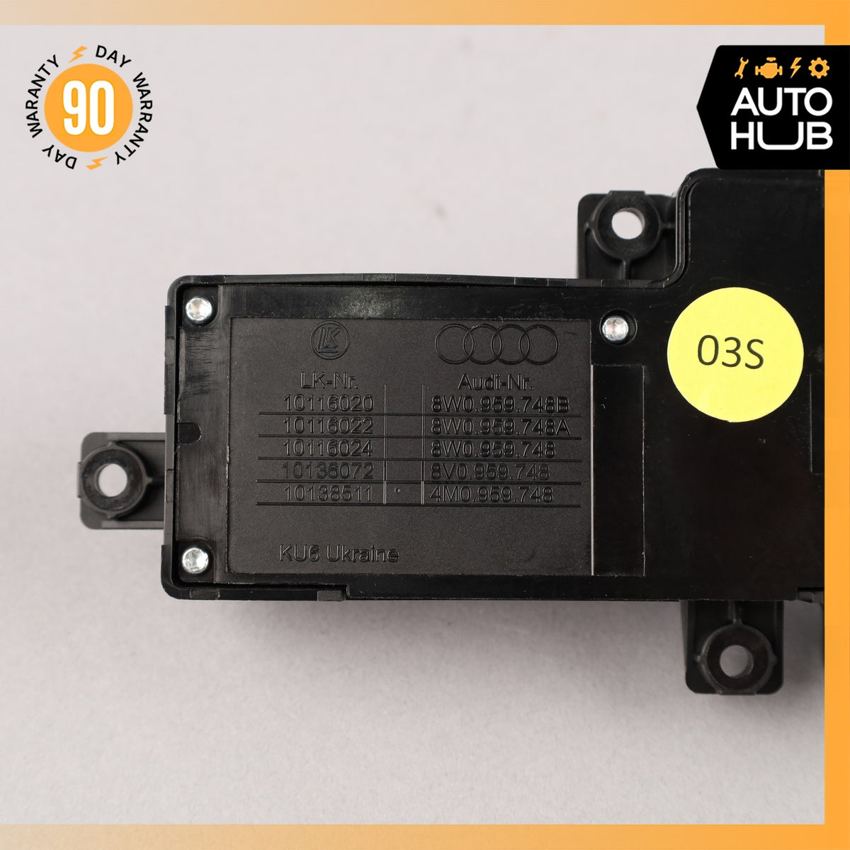 17-19 Audi 4M Q7 Front Right Passenger Side Power Seat Control Switch OEM 87k - photo 10