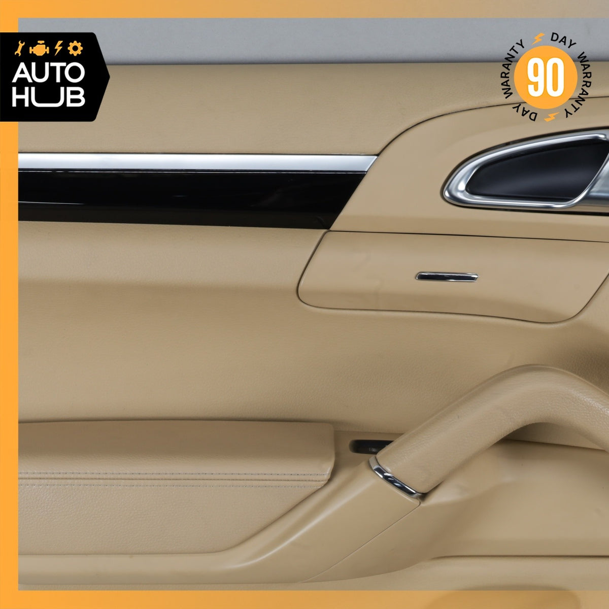 11-18 Porsche Cayenne 958 Rear Left Side Interior Door Panel Beige OEM - photo 3