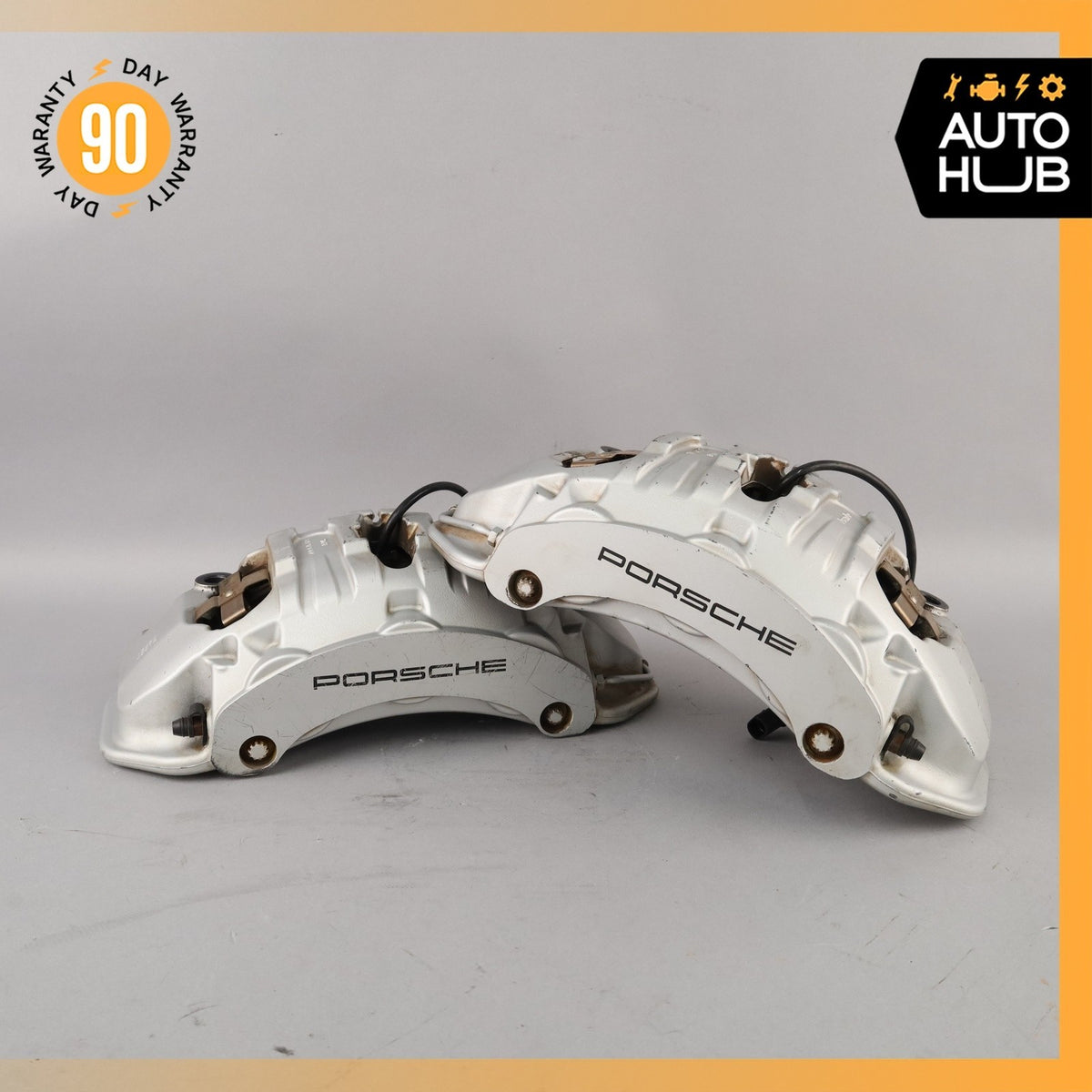 10-23 Porsche Macan Cayenne Panamera Front Brake Calipers Set 7PP615123 OEM - photo 2