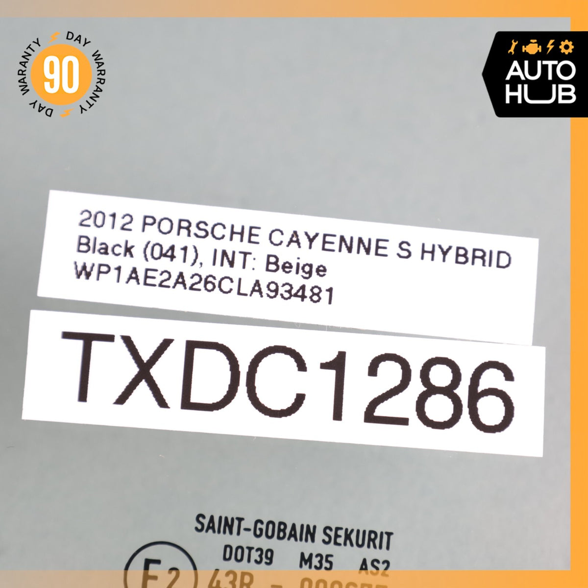 11-18 Porsche Cayenne 958 Hybrid S Front Left Driver Side Door Window Glass OEM - photo 10