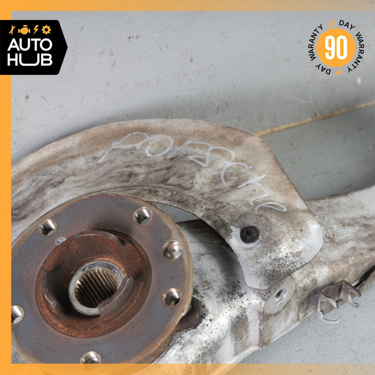 11-18 Porsche Cayenne 958 Front Right Knuckle Spindle 7P0615312B OEM - photo 4