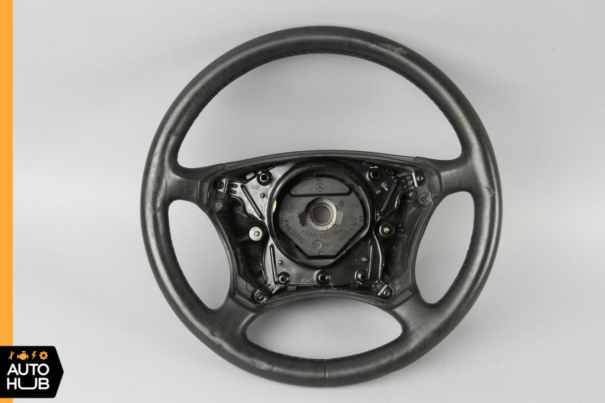 00-06 Mercedes W220 S430 S500 CL500 Driver Steering Wheel Black OEM - photo 1