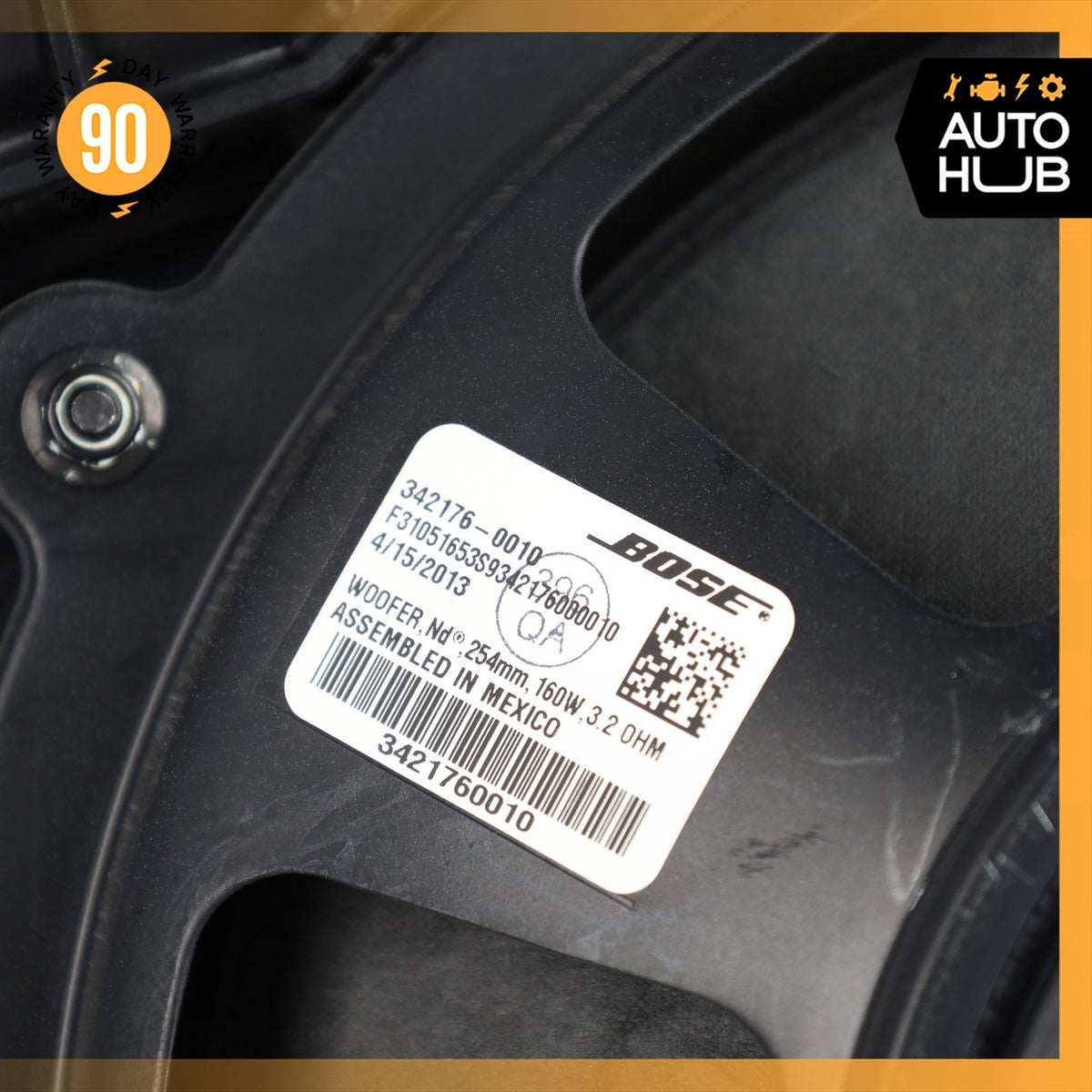 Audi D4 A8L Rear Center Deck Bass Speaker Loudspeaker Bose OEM - photo 8