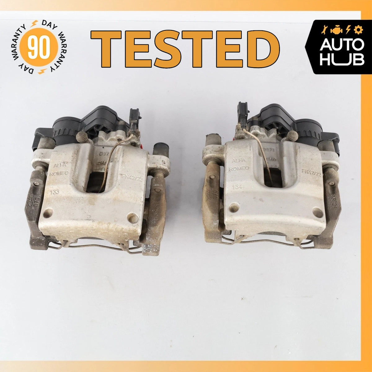 17-26 Alfa Romeo 949 Stelvio Giulia Rear Brake Calipers w/ Actuator Set OEM - photo 1