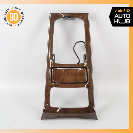 11-18 Porsche Cayenne 958 S Center Console Shifter Trim Bezel Wood OEM - photo 1