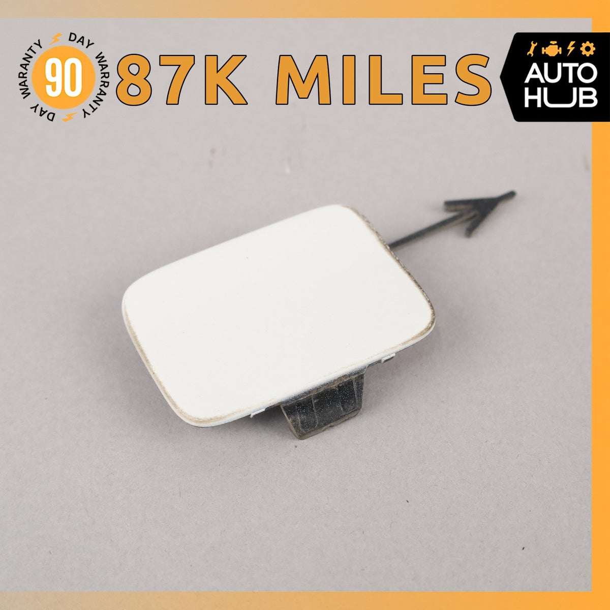 17-19 Audi 4M Q7 Rear Bumper Tow Hook Hitch Cover Lid OEM 87k - photo 1