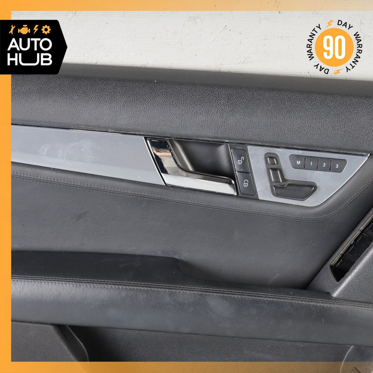 08-14 Mercedes W204 C63 AMG Front Left Driver Interior Door Panel Black OEM - photo 3