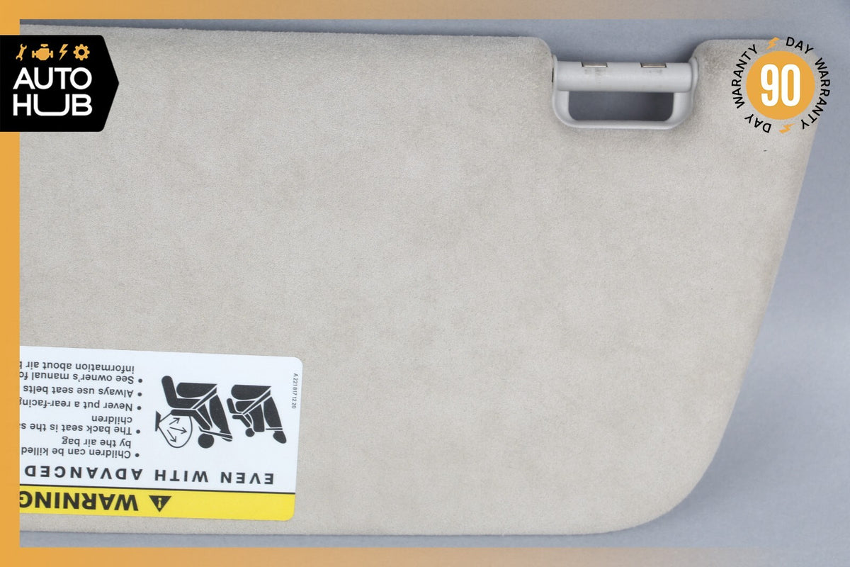 Mercedes W221 S600 CL550 Right Side Sun Visor Shade Sunvisor Gray Suede OEM - photo 9