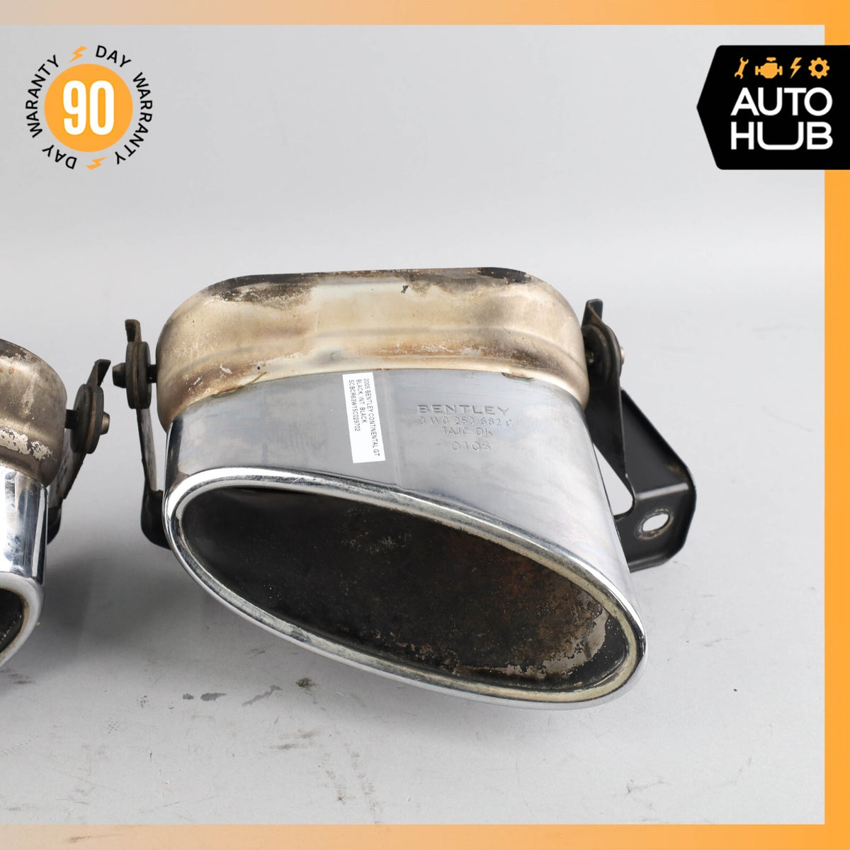 Bentley Continental GT GTC Exhaust Muffler Tips Left and Right Set OEM - photo 3