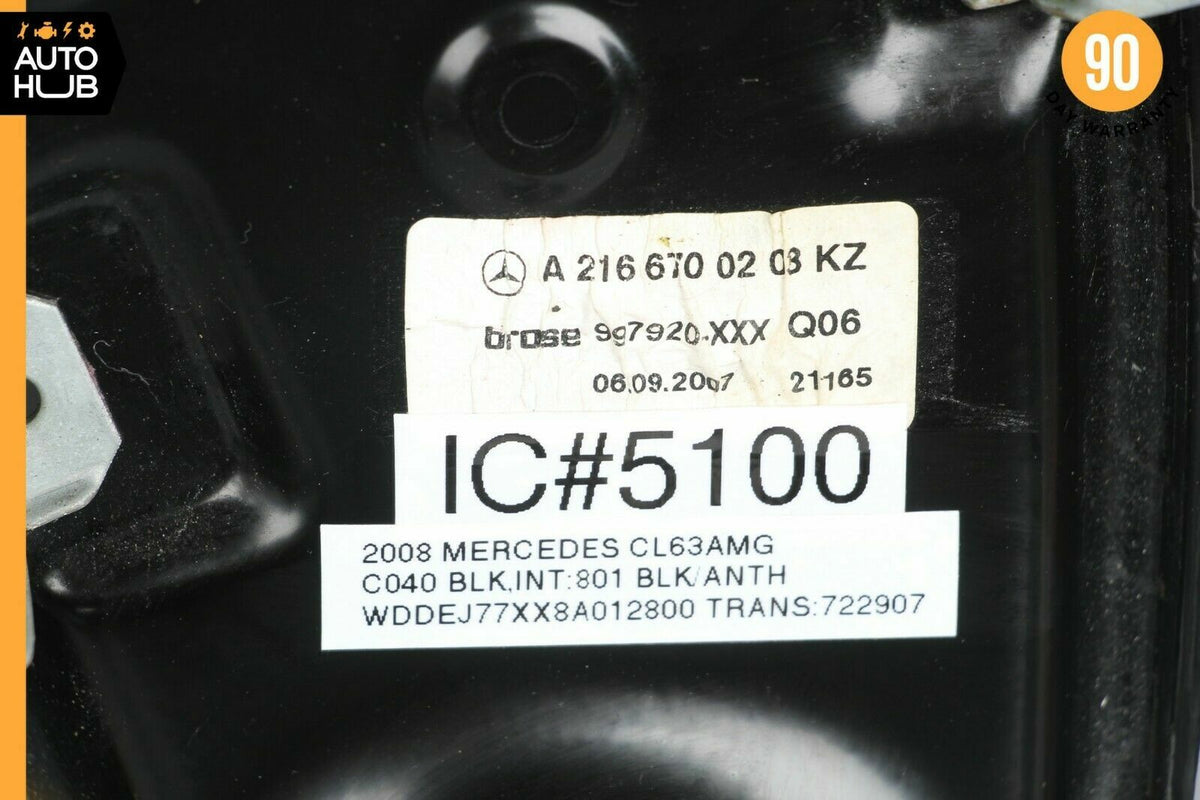 07-14 Mercedes W216 CL63 AMG CL550 CL600 Rear Right Window Regulator Motor OEM - photo 12