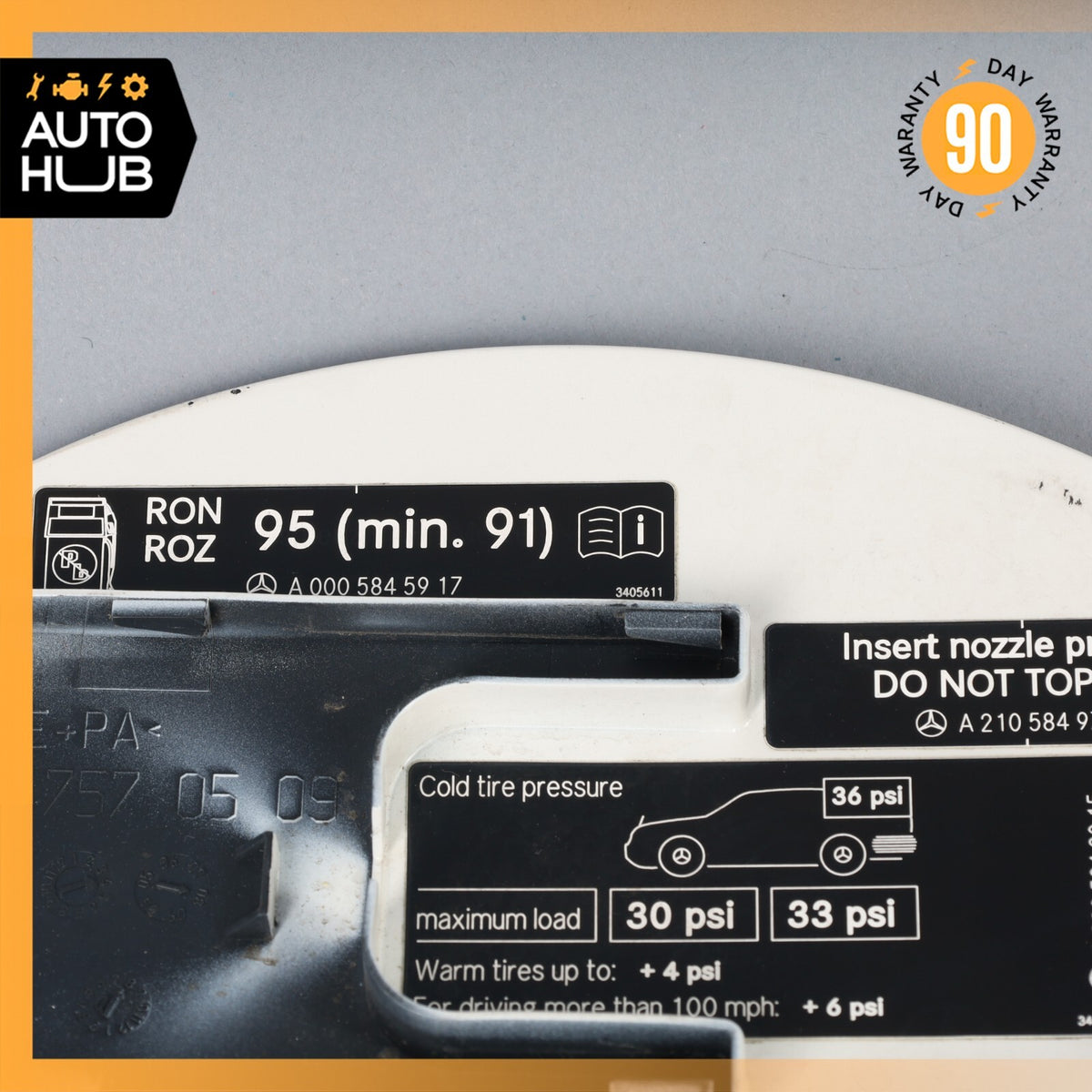 03-12 Mercedes R230 SL550 Fuel Filler Gas Tank Door Flap Lid 2307570509 OEM - photo 8