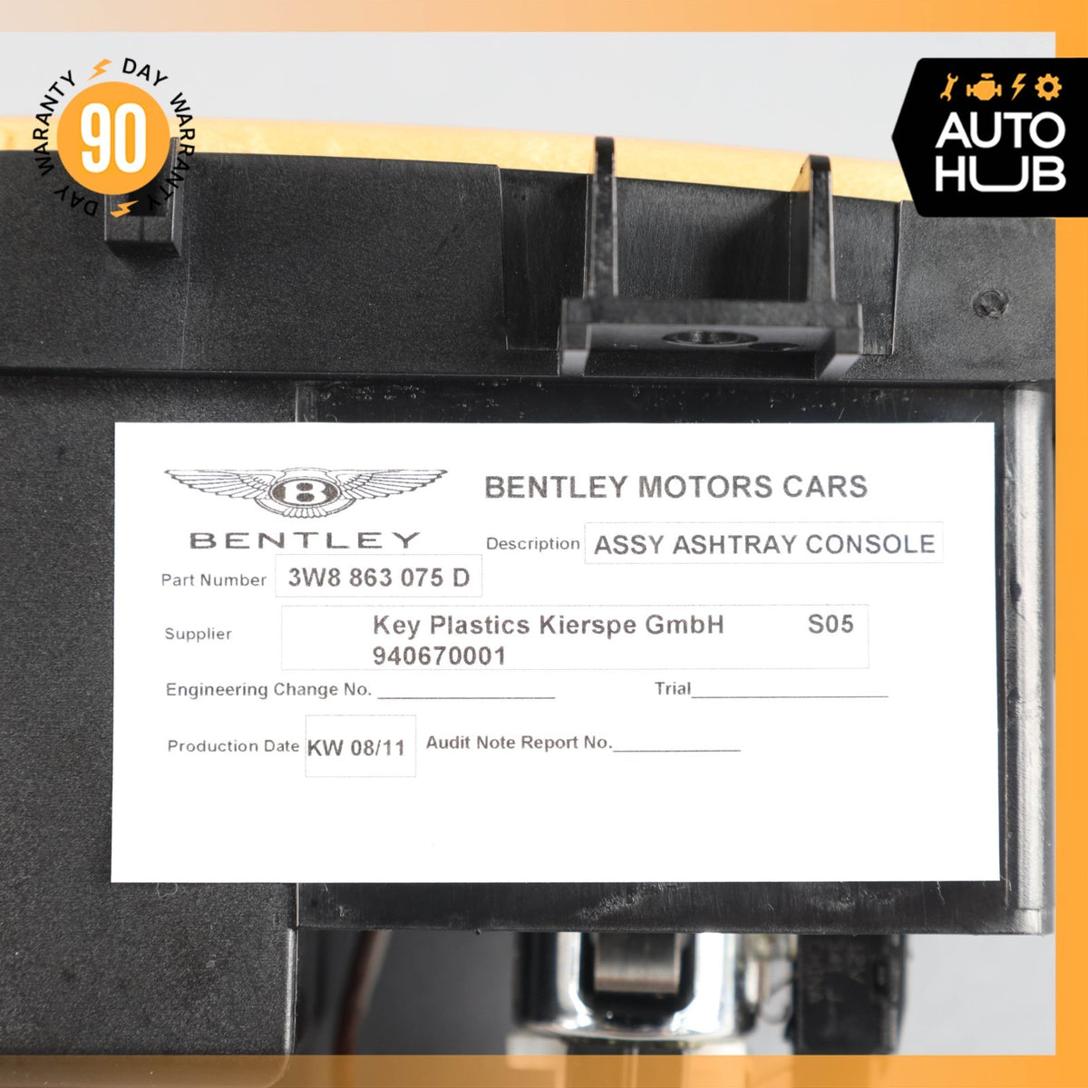 12-17 Bentley Continental GT Front or Rear Center Console Ashtray OEM 56k - photo 11