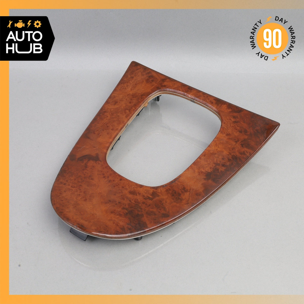 03-09 Mercedes W209 CLK350 CLK550 Center Console Shifter Bezel Trim Wood OEM - photo 2