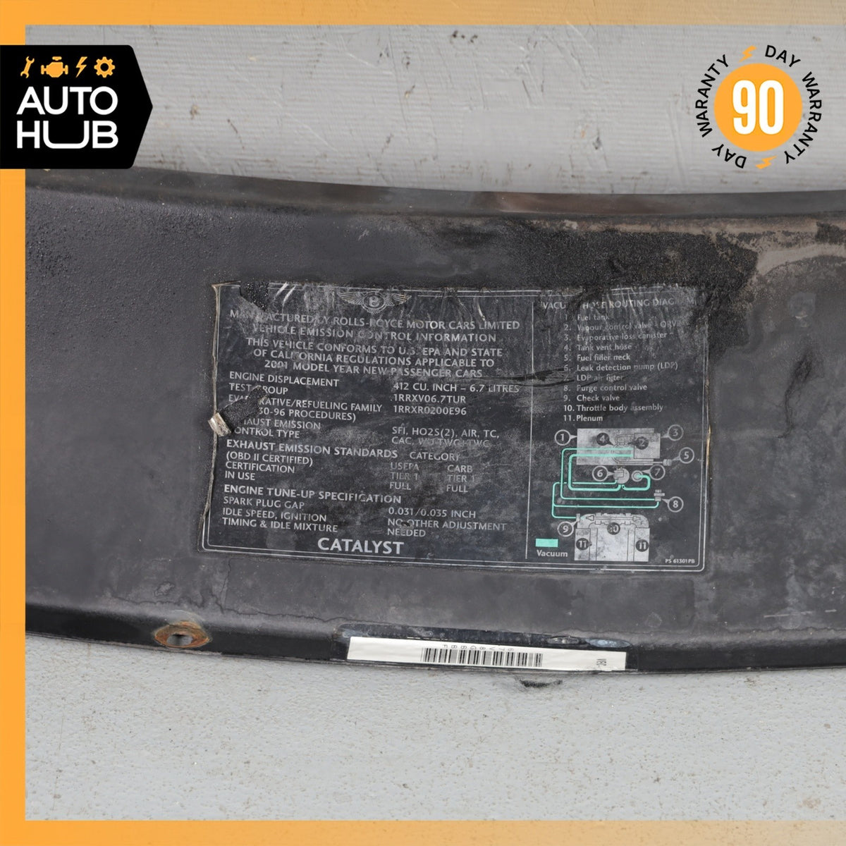 99-03 Bentley Arnage Upper Radiator Support Top Cover PN109328PA OEM 50k - photo 4