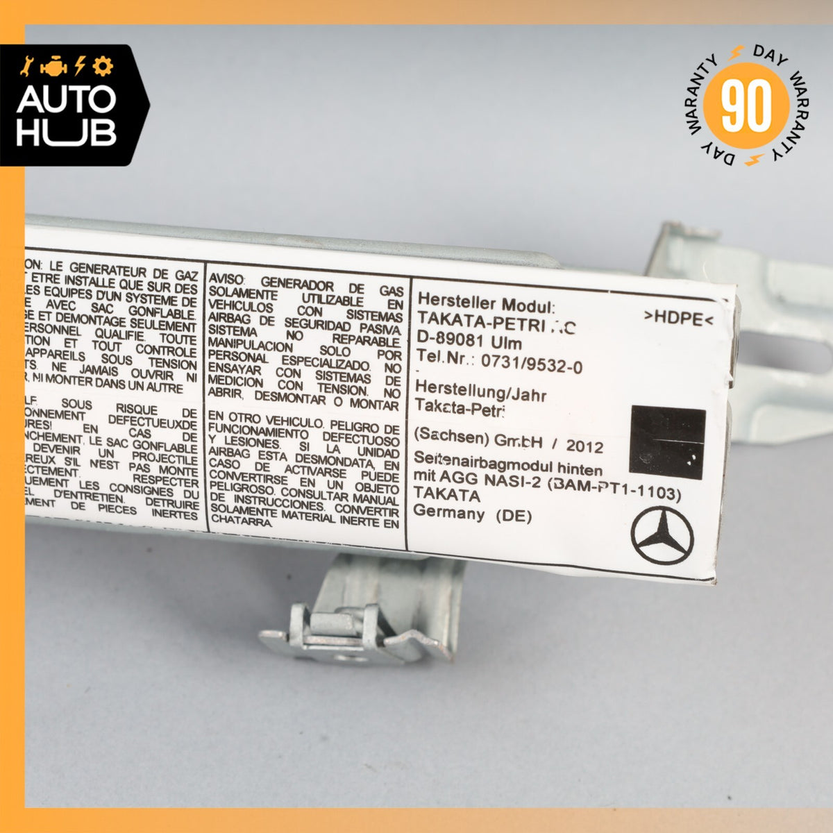 10-17 Mercedes W204 C250 E550 Coupe Quarter Airbag Air Bag Rear Right Side OEM - photo 4