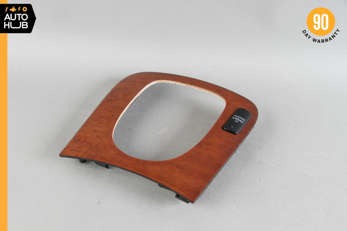 03-06 Mercedes W220 S430 S500 Center Console Shifter Bezel Trim Wood OEM - photo 1