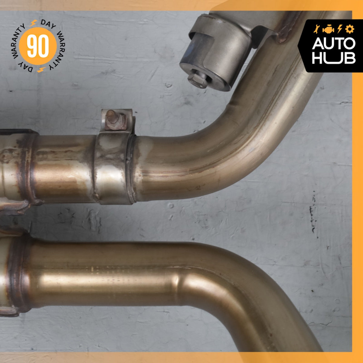 11-14 Mercedes W221 S550 Engine Exhaust Downpipe Resonator Set 2214907336 OEM - photo 12