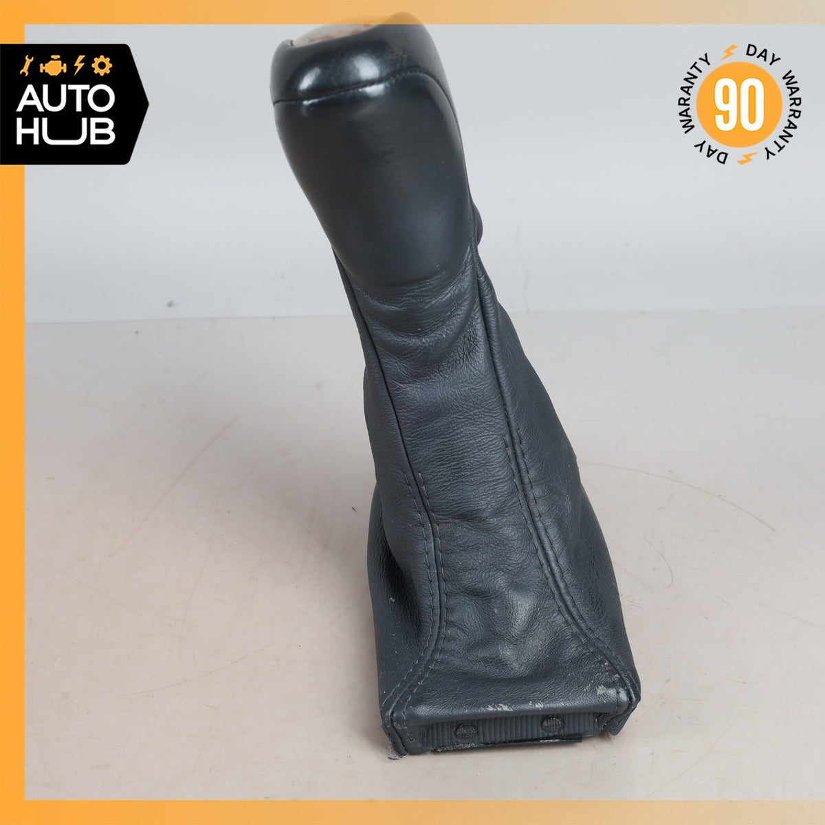 03-06 Mercedes W211 E320 E55 AMG Shift Shifter Knob Boot Cover Black Wood OEM - photo 8