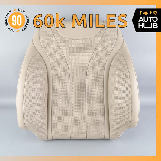 18-20 Mercedes W222 S450 Front Left Side Seat Upper Back Cushion Beige OEM 60k - photo 1