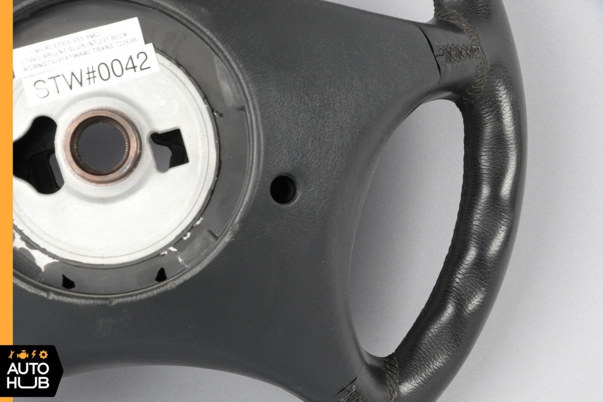 00-06 Mercedes W220 S430 S500 CL500 Driver Steering Wheel Black OEM - photo 10