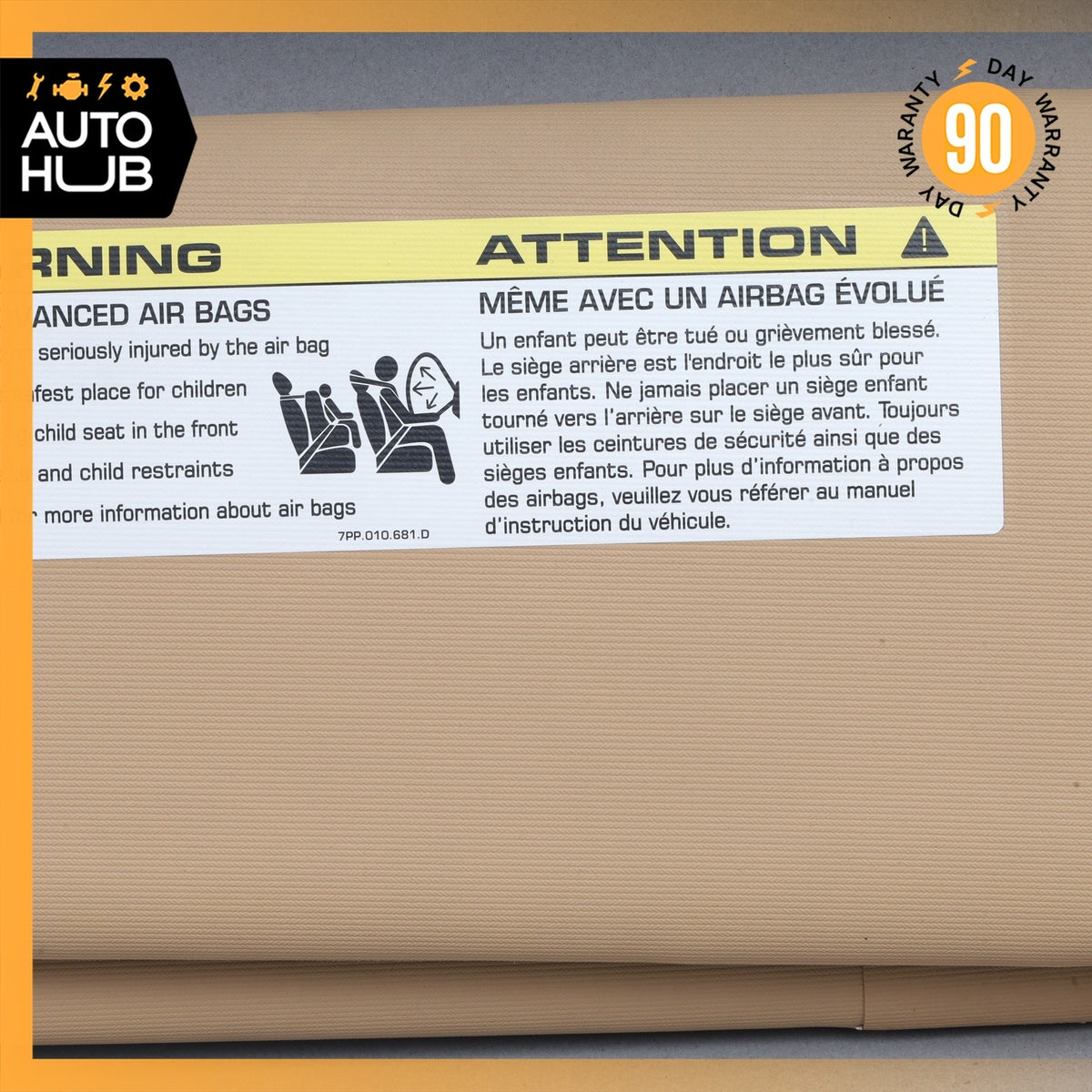 15-18 Porsche Cayenne 958 Sun Visor Sunvisor Front Left Luxor Beige OEM - photo 3