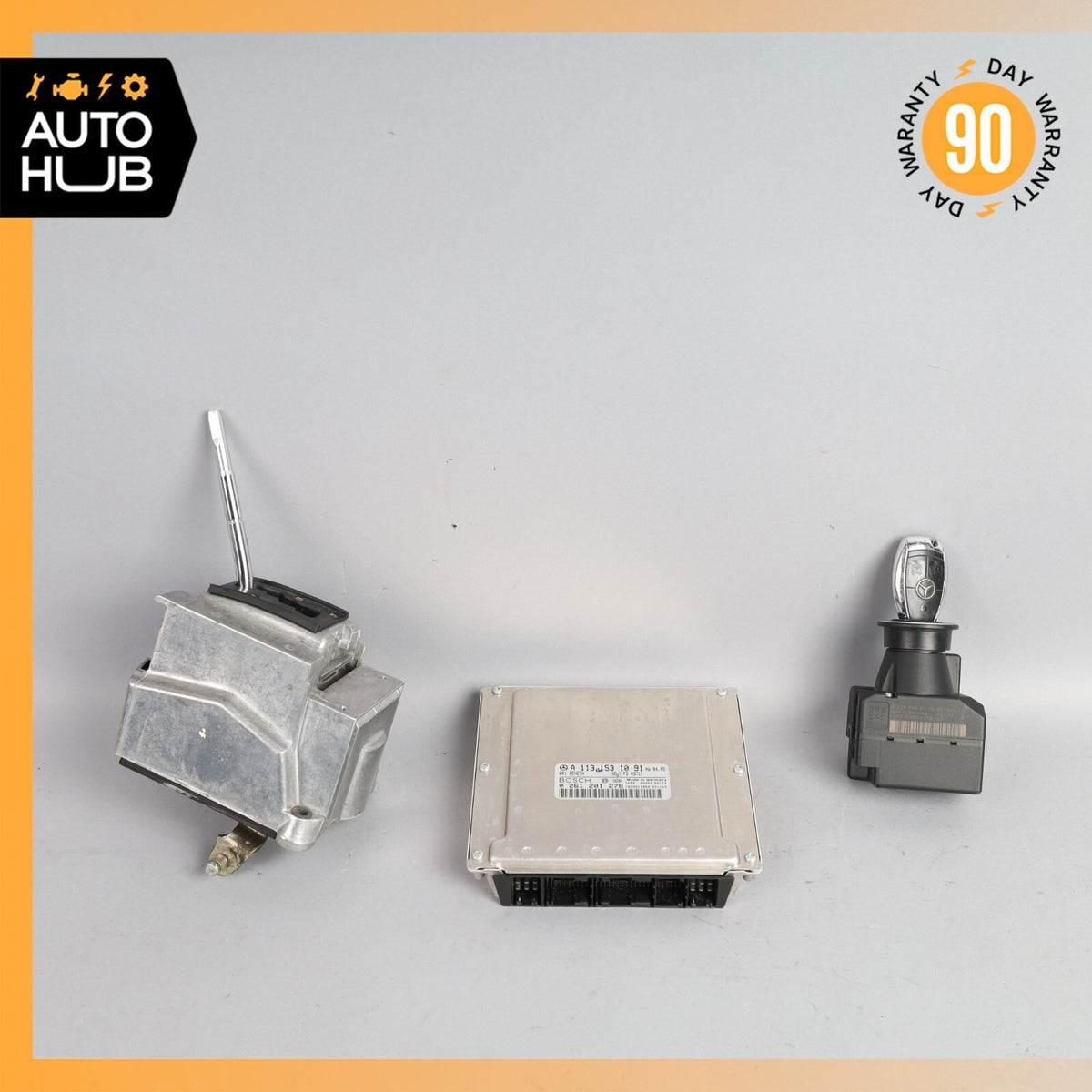 Mercedes R230 SL500 ECU Engine Computer EIS Ignition Switch Key Shifter Set - photo 2