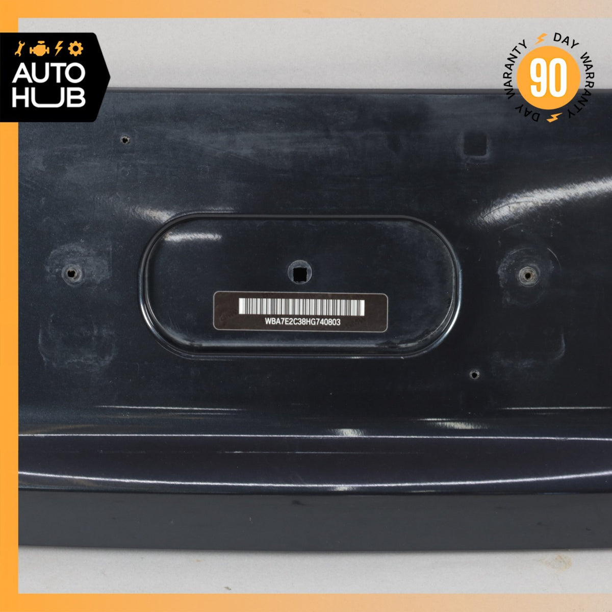 BMW G12 740Li Trunk Boot Lid License Plate Shell Panel Gray 7424734 OEM - photo 4