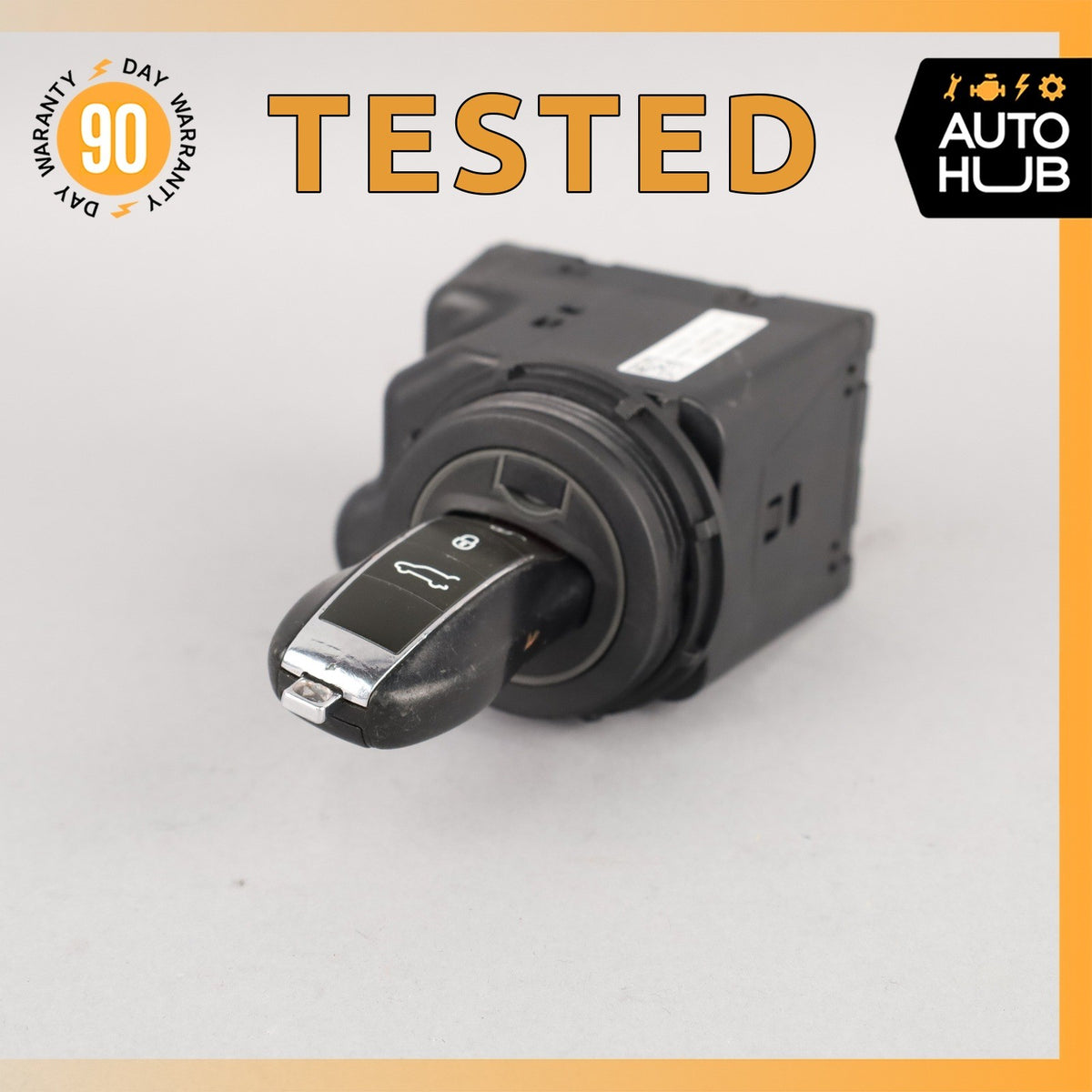 11-18 Porsche Cayenne 958 Start Ignition Switch Module w/ Key 7PP905865E OEM - photo 1
