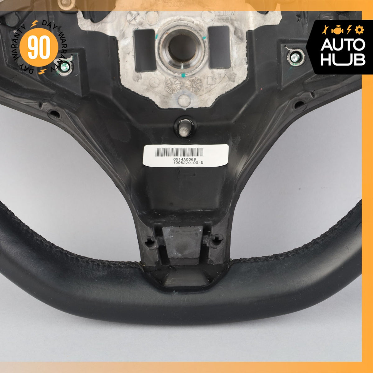 Tesla Model S Steering Wheel Flat Bottom 100527900D OEM 63k - photo 7