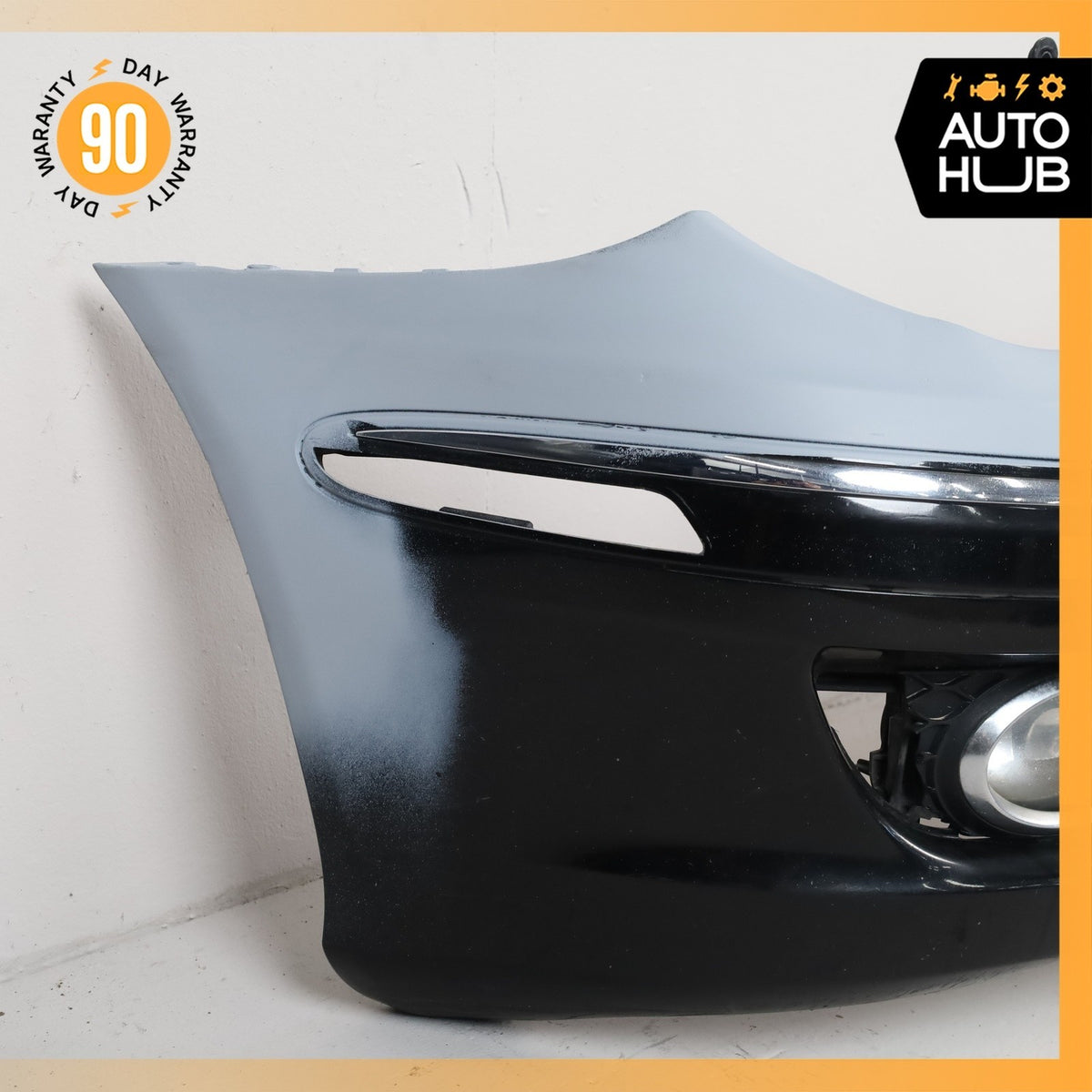 07-09 Mercedes W211 E320 E350 E550 Base Front Bumper Cover Assembly Black OEM - photo 2