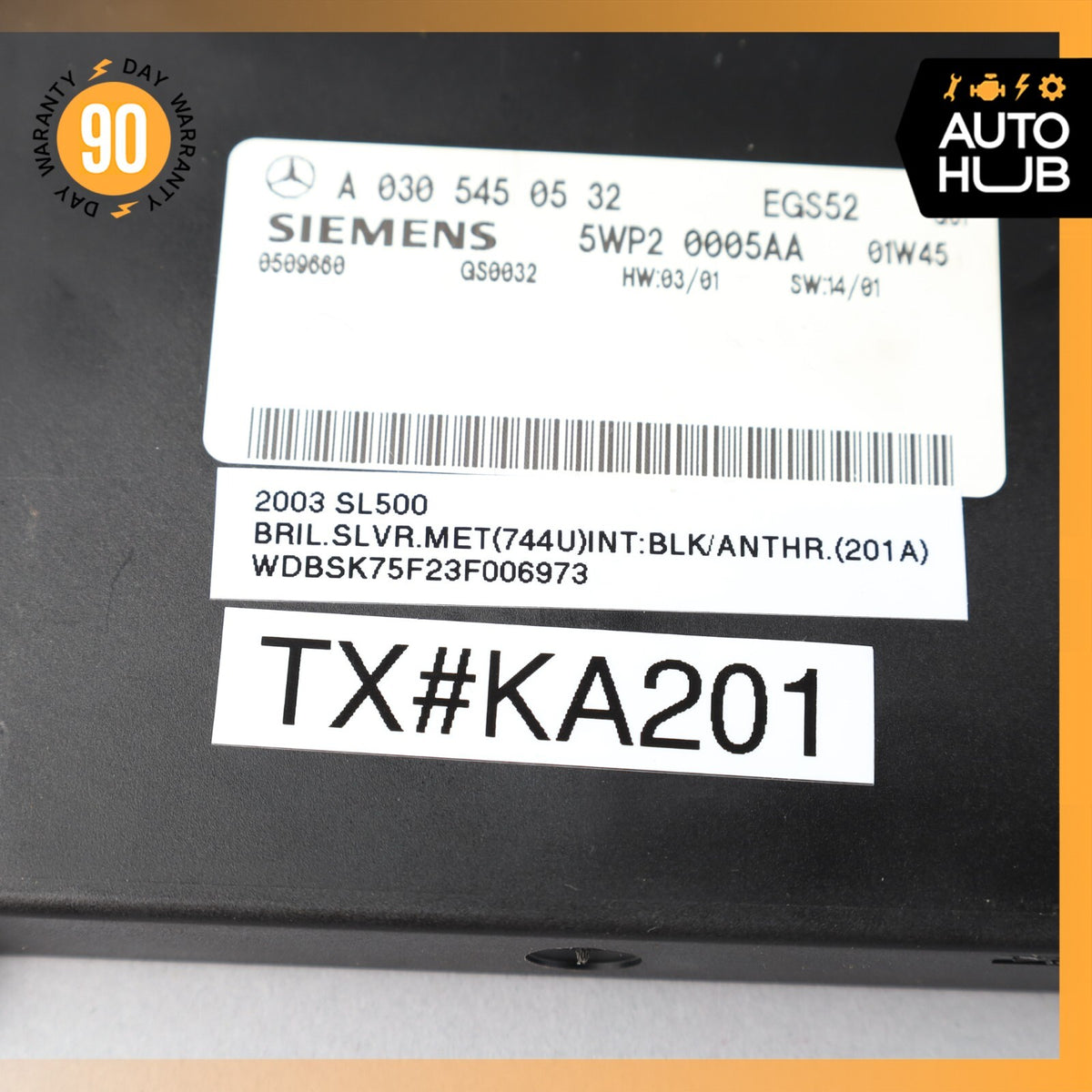 2003 Mercedes R230 SL500 TCU Transmission Control Module 0305450532 OEM - photo 6