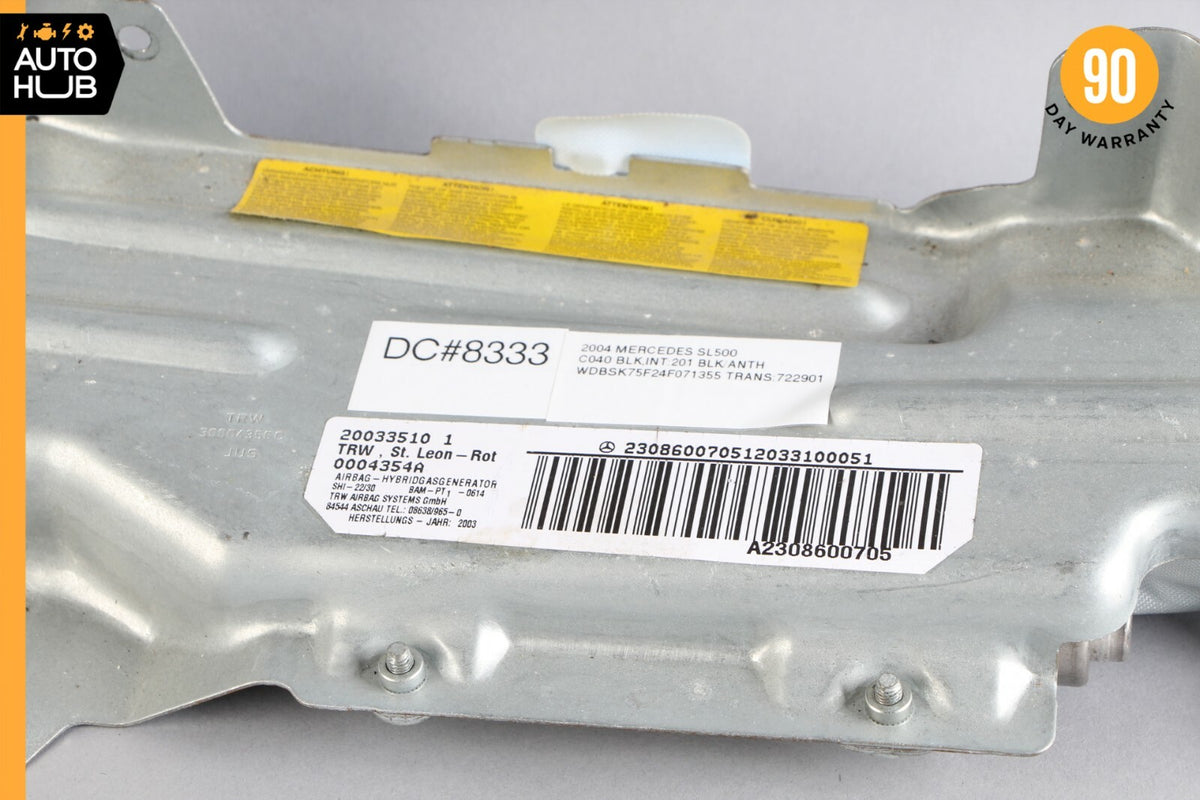 03-12 Mercedes R230 SL500 SL55 AMG Knee Airbag Air Bag Left Driver Side OEM - photo 8