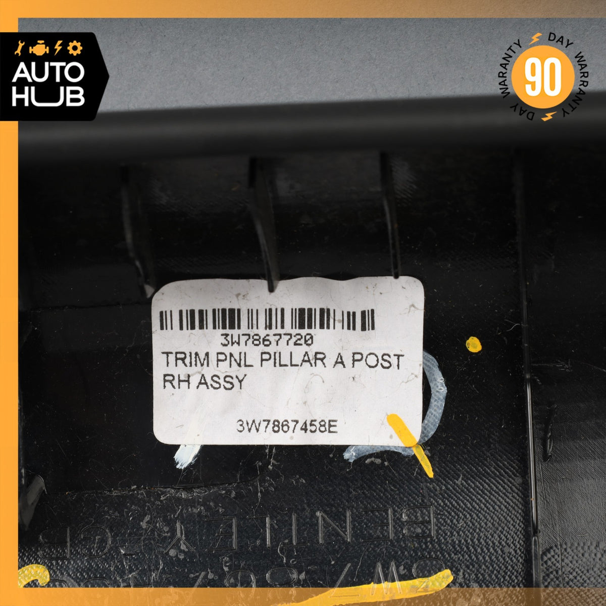 12-18 Bentley Continental GTC Front Right Side A-Pillar Trim Cover Black OEM - photo 9